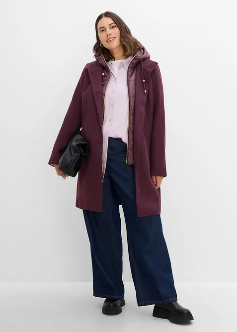 Cappotto corto in simil lana con effetto 2 in 1, bonprix