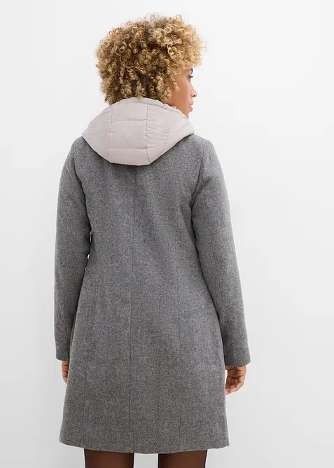 Cappotto corto in simil lana con effetto 2 in 1, bonprix