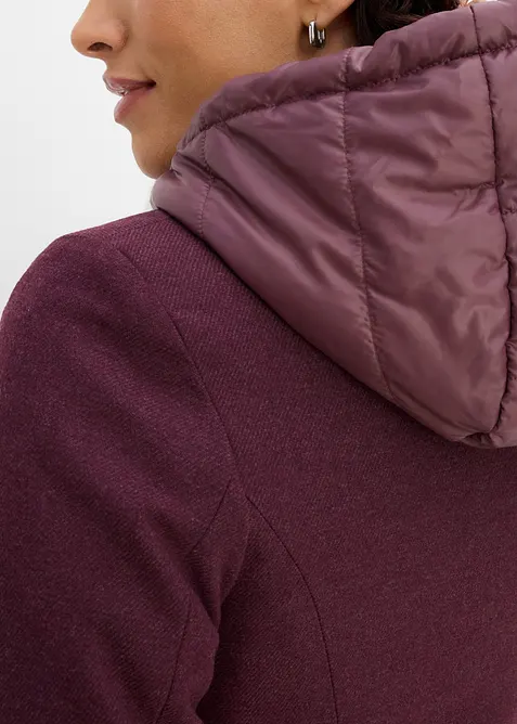 Cappotto corto in simil lana con effetto 2 in 1, bonprix