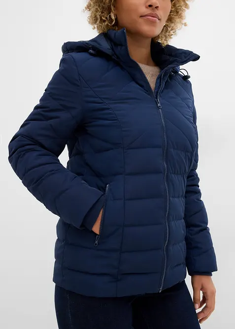 Giacca trapuntata leggera con cappuccio rimovibile, bonprix