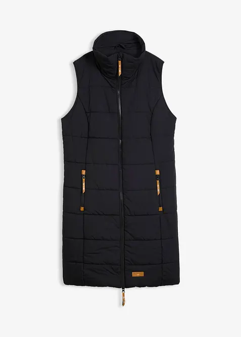 Gilet lungo a collo alto, bonprix