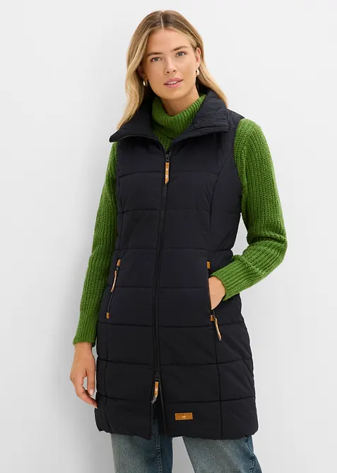 Gilet lungo a collo alto, bonprix