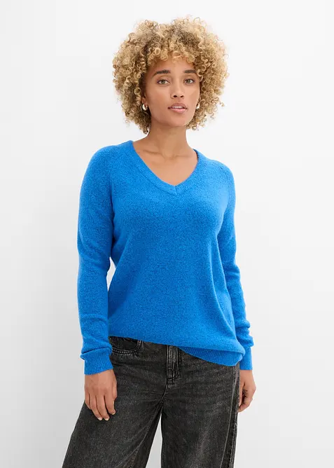 Maglione oversize con scollo a V, bonprix
