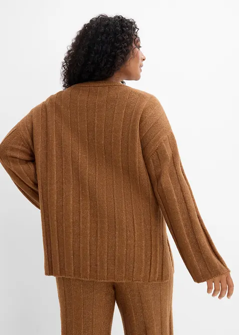 Maglione oversize a coste, bonprix
