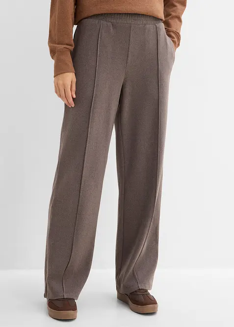Pantaloni in jersey simil lana, bonprix