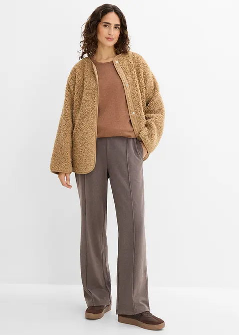 Pantaloni in jersey simil lana, bonprix