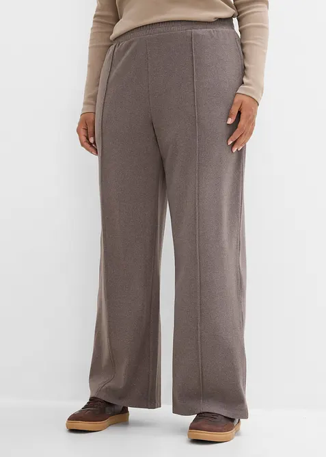 Pantaloni in jersey simil lana, bonprix