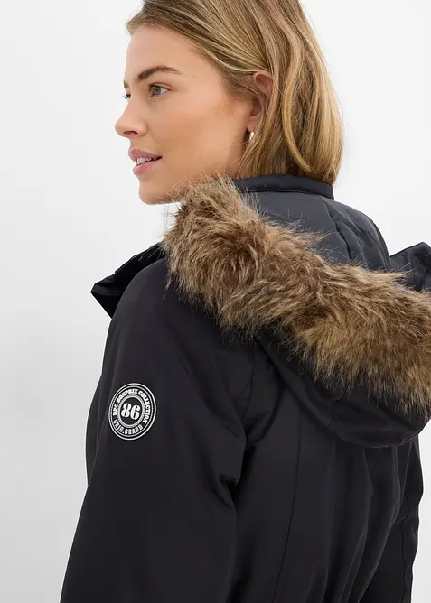 Giubbotto outdoor con pelliccia sintetica, impermeabile, bonprix