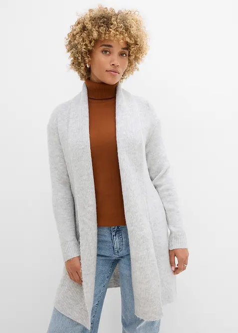 Cardigan lungo con collo a scialle, bonprix