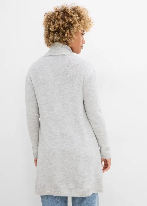 Cardigan lungo con collo a scialle, bonprix