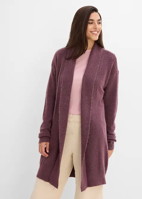 Cardigan lungo con collo a scialle, bonprix