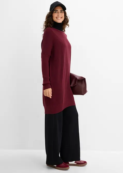 Maglione lungo in misto viscosa, bonprix