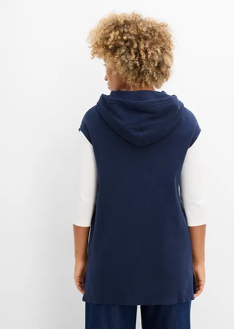 Gilet in maglia con cappuccio, bonprix
