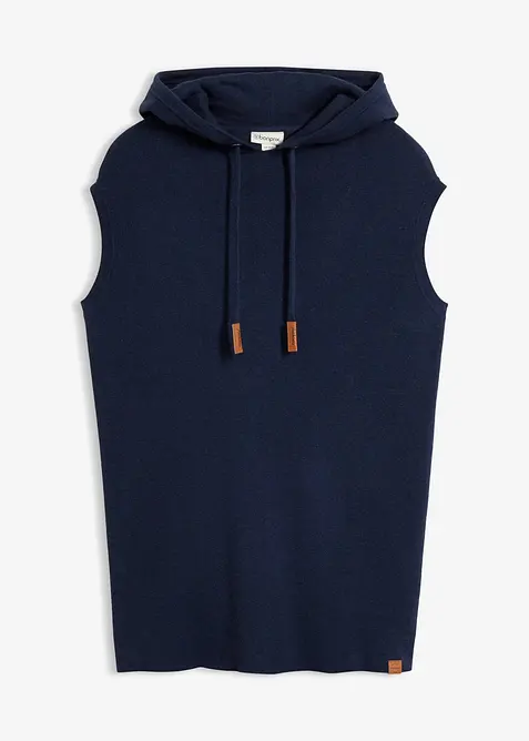 Gilet in maglia con cappuccio, bonprix