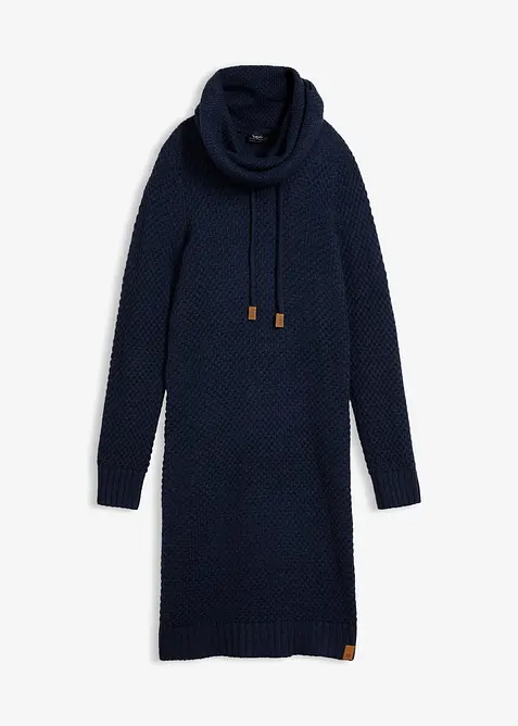 Abito in maglia con collo a scialle, bonprix