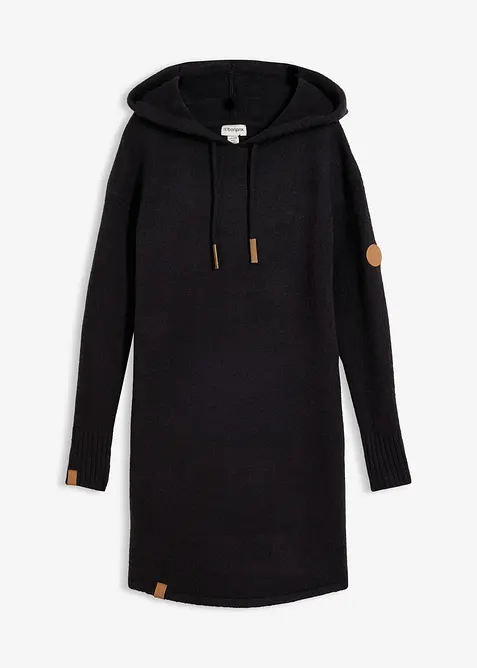 Abito in maglia con cappuccio, bonprix