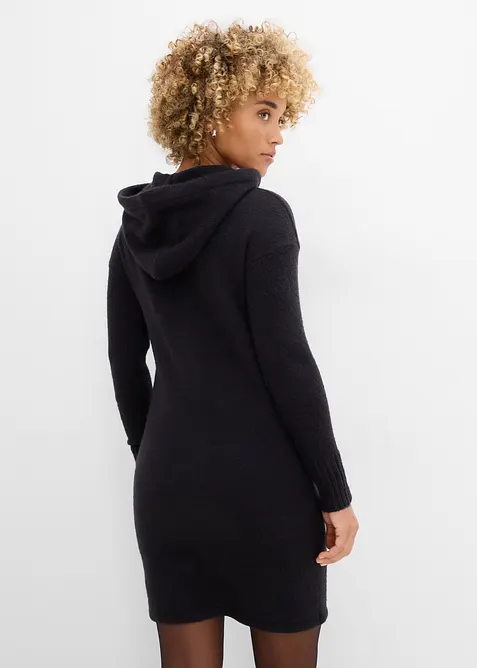Abito in maglia con cappuccio, bonprix
