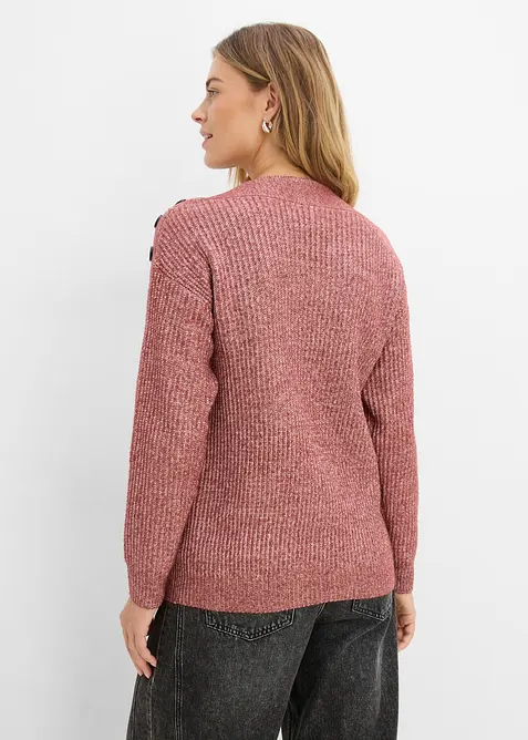Maglione oversize con bottoni, bonprix
