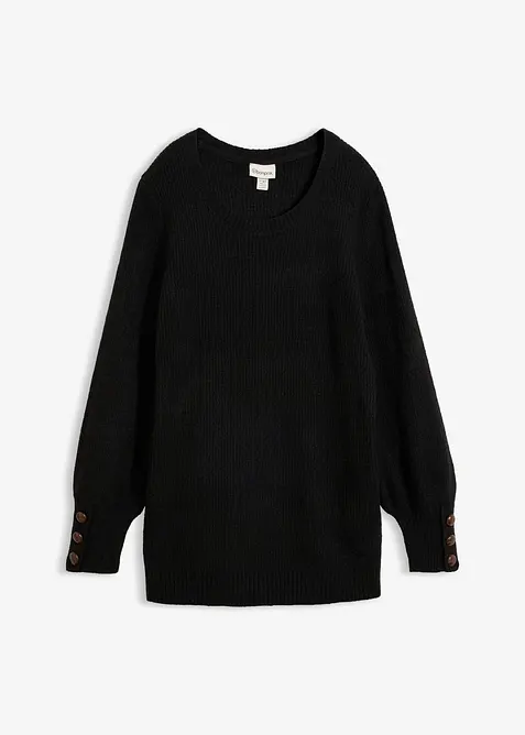 Maglione lungo con bottoni, bonprix