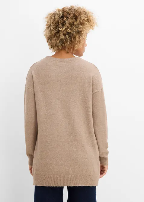 Maglione oversize con trecce, bonprix