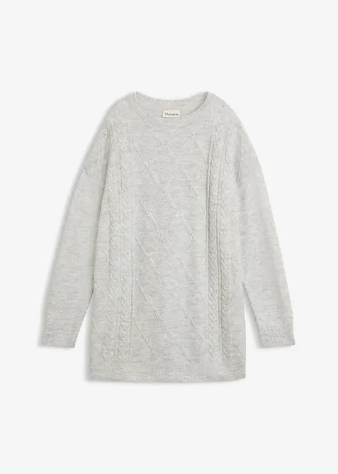 Maglione oversize con trecce, bonprix