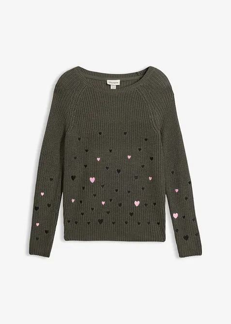 Maglione con ricamo, bonprix