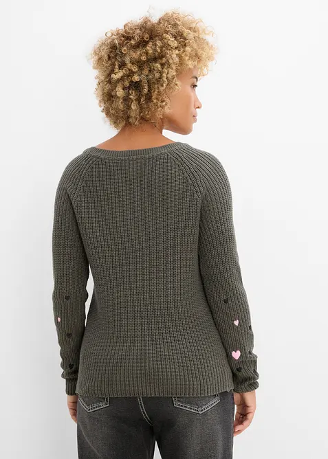 Maglione con ricamo, bonprix