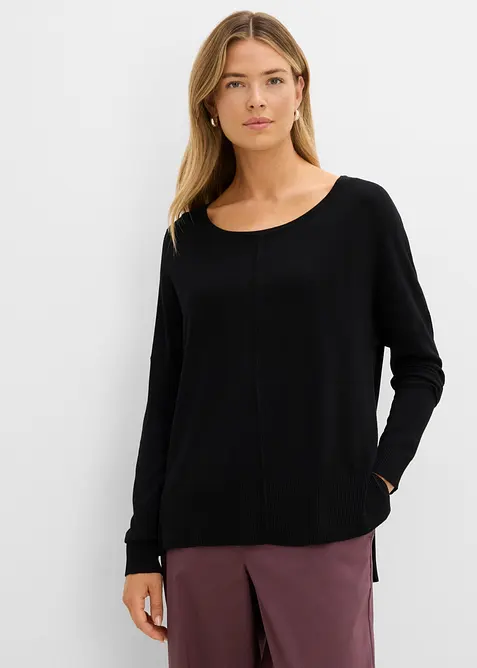 Maglione oversize in misto viscosa, bonprix
