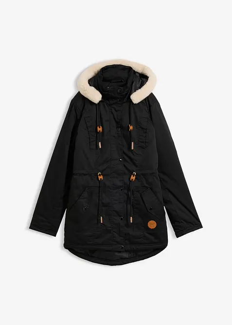 Parka imbottito con pelliccia sintetica, bonprix