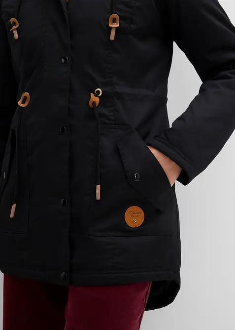 Parka imbottito con pelliccia sintetica, bonprix