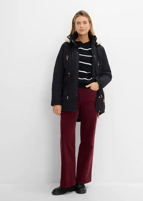 Parka imbottito con pelliccia sintetica, bonprix