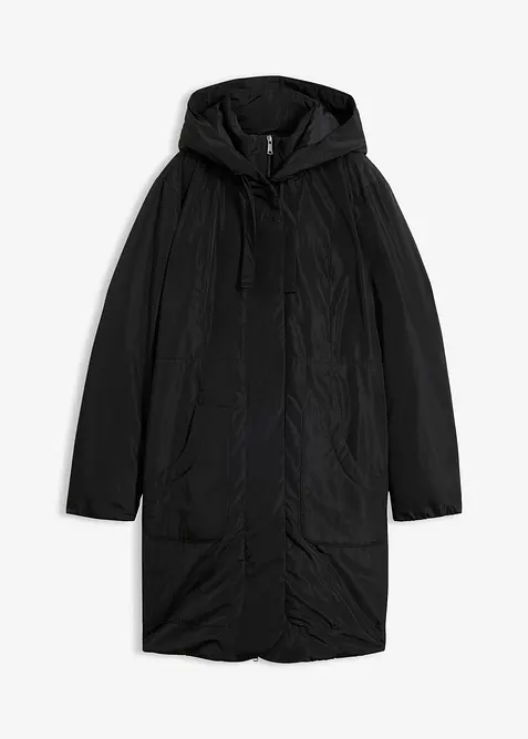 Cappotto corto leggermente imbottito con cappuccio, bonprix