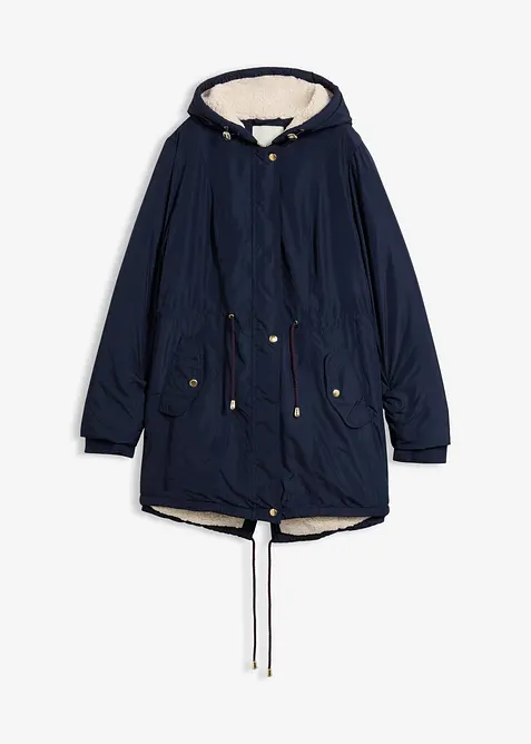 Parka con pile teddy, bonprix