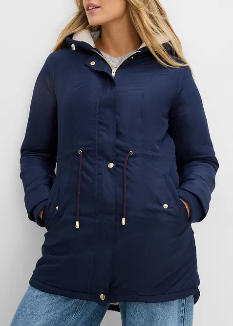 Parka con pile teddy, bonprix