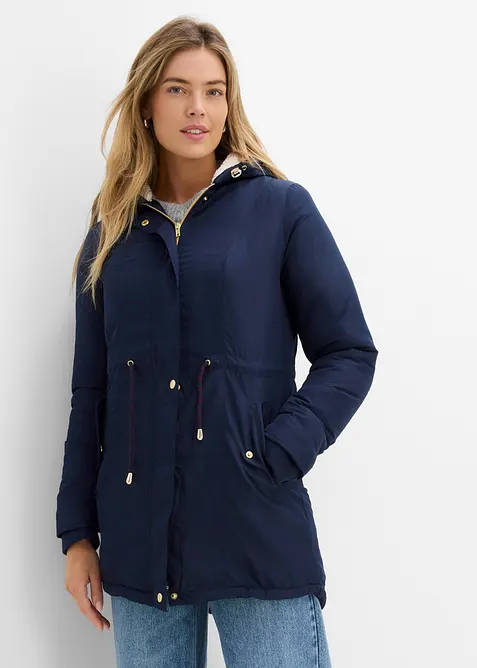 Parka con pile teddy, bonprix