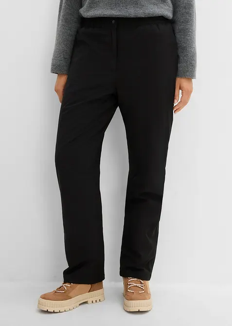 Pantaloni termici impermeabili con fodera in pile ed elastico in vita, bonprix