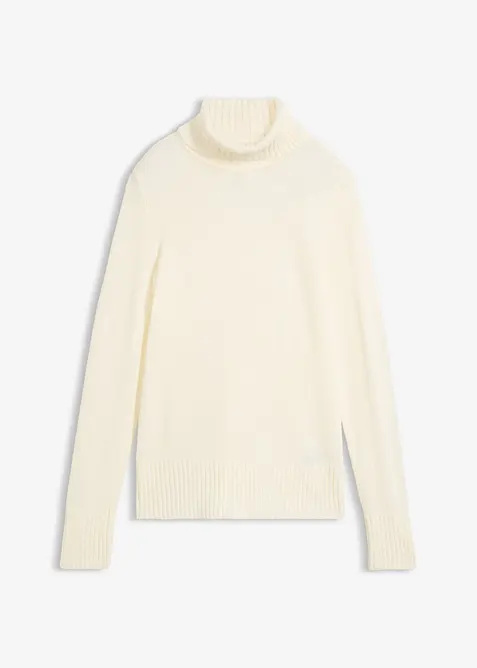 Maglione basic a collo alto in filato fine, bonprix