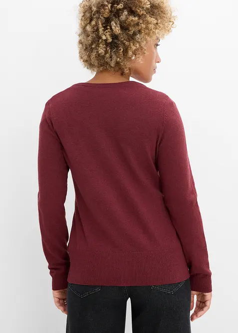 Cardigan in maglia fine con cotone riciclato, bonprix