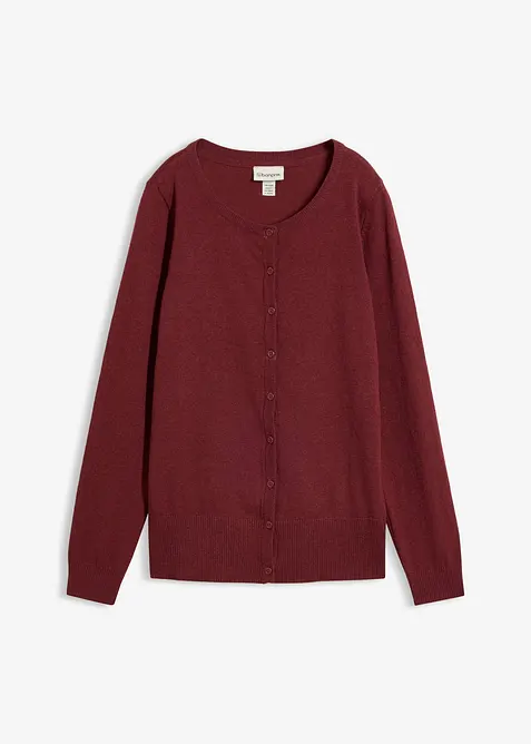 Cardigan in maglia fine con cotone riciclato, bonprix