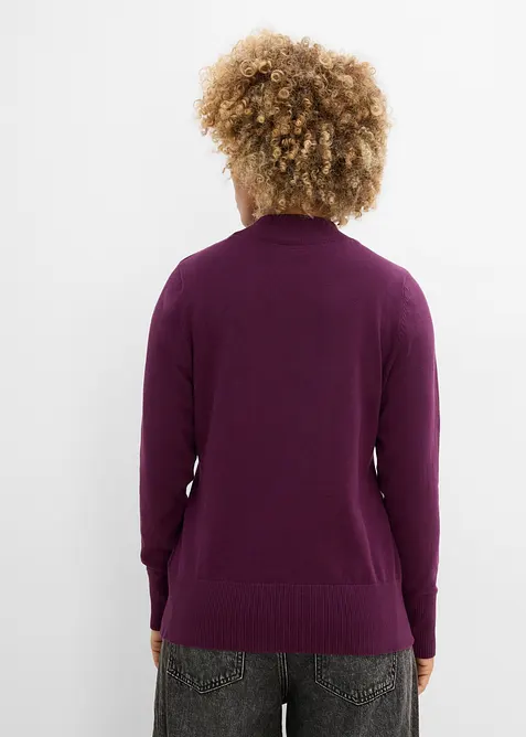 Maglione in filato fine con cotone riciclato, bonprix