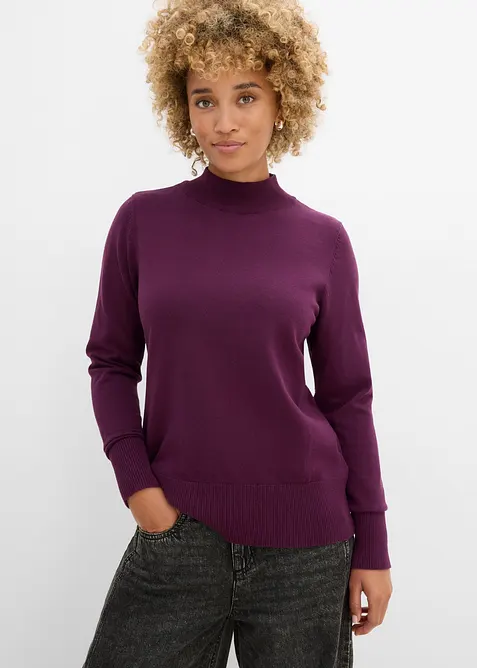 Maglione in filato fine con cotone riciclato, bonprix