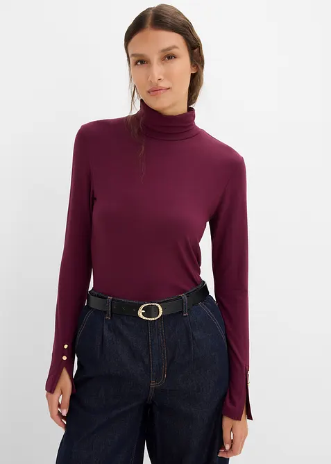 Maglia dolcevita con bottoni decorativi, bonprix