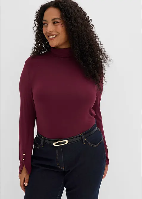 Maglia dolcevita con bottoni decorativi, bonprix
