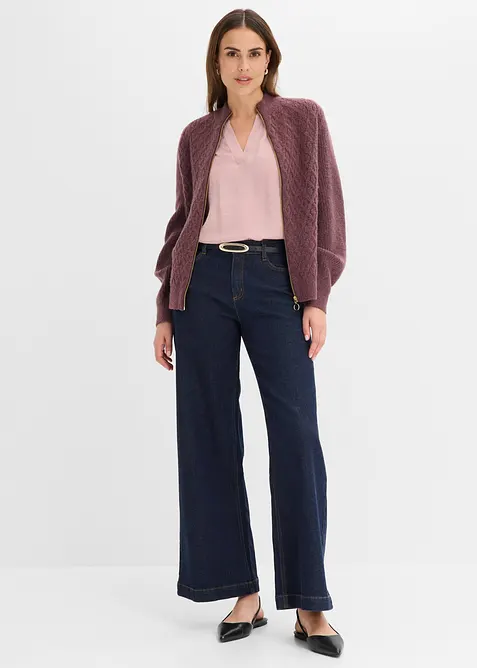 Cardigan con lavorazione a rombi, bonprix