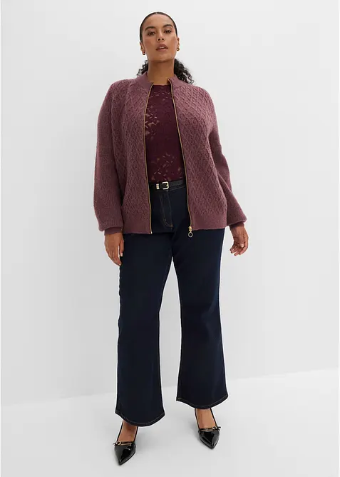 Cardigan con lavorazione a rombi, bonprix