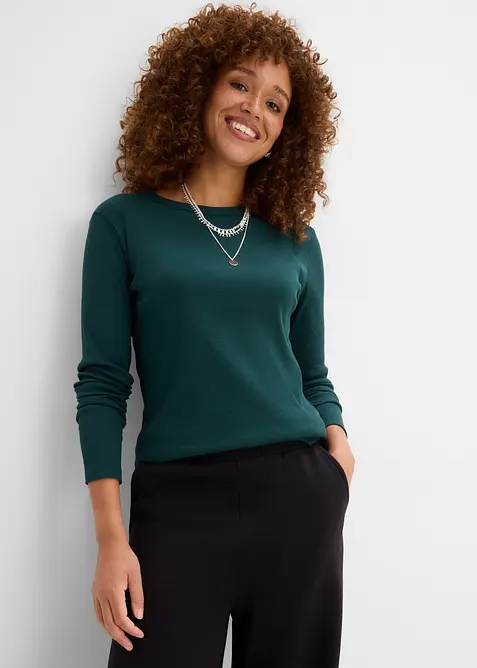 Maglia a costine in puro cotone biologico (pacco da 6), bonprix