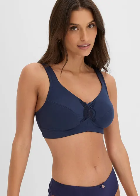 Reggiseno senza ferretto  con cotone biologico (pacco da 2), bonprix