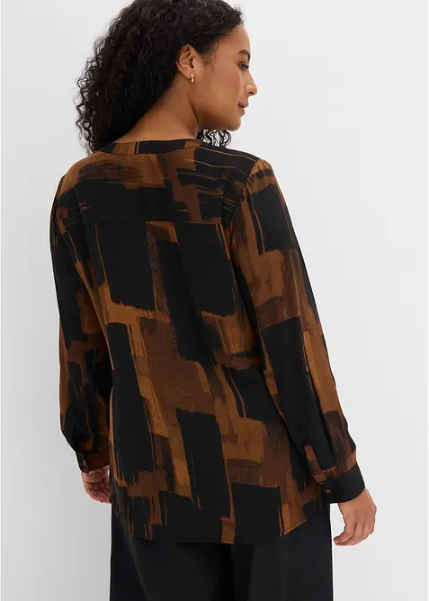 Camicetta lunga di chiffon a fantasia, bonprix