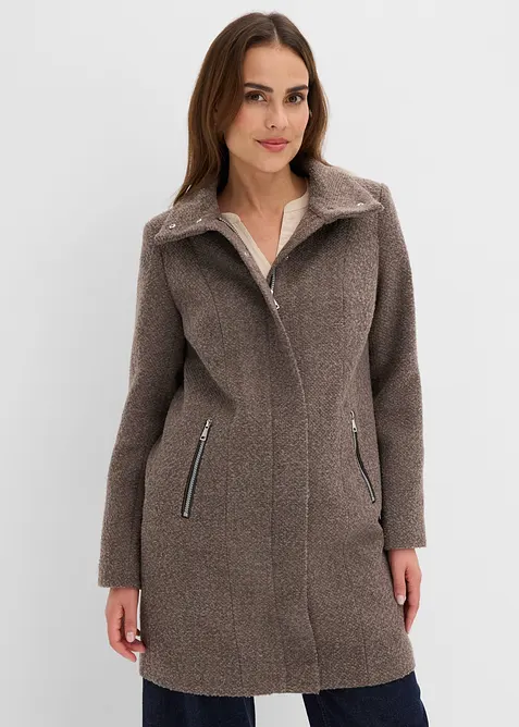 Cappotto corto da mezza stagione in simil lana, bonprix