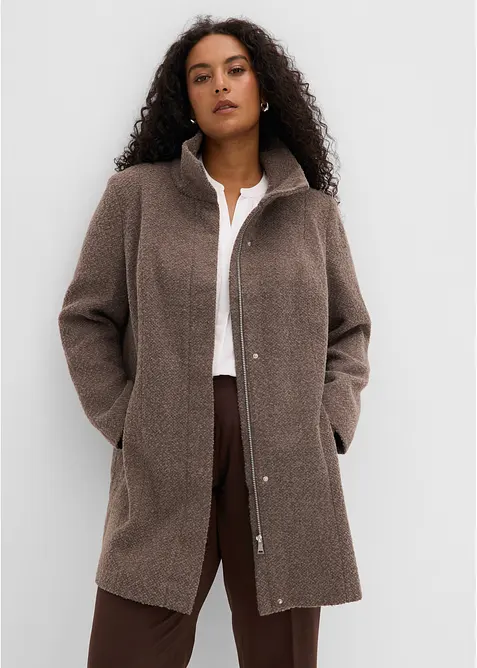 Cappotto corto da mezza stagione in simil lana, bonprix
